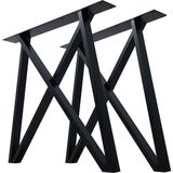 Abronya Masa Ayağı Metal Dekoratif Meta Masa Ayakları 55X70 cm Siyah Renk 1'li