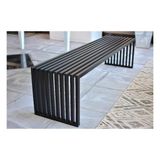 Abronya Metal Bench Bahçe Mobilyası Tasarım Bank - Antrasit