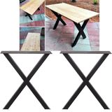 Abronya Metal Masa Ayağı 72 Cm Ahşap Kütük Masa Ayağı X Tasarım