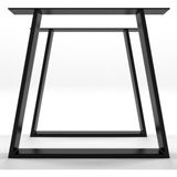 Abronya Metal Masa Ayağı Tasarım Metal Ayak Ofis Toplantı Yemek Masası Ayağı 50X75 cm Siyah Renk 1 Takım