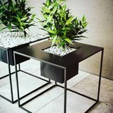 Abronya Metal Saksılık Standı Kare Tasarım Çiçeklik