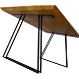 Abronya Metal Sehpa Ayağı Retro Tasarım Siyah Renk 1 Takım 40 cm