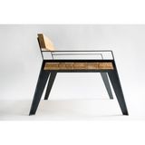 Abronya Sırtlı Bank Ahşap Oturma Bankı Bahçe Bankı - 1