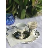 Abroz Home Design Gümüş Damat Kahve Fincanı - isteme fincanı - Gümüş - Beyaz - 1 Adet