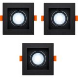 Abs Kare Sıva Altı 7W GU10 LED Spot Armatür Beyaz Işık 3 Adet