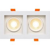 Abs Kare Sıva Altı 7W GU10 LED Spot Ikili Armatür Gün Işığı Işık