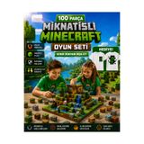 ABS Minecraft Manyetik Küp Bloklar 100 Parça Temalı Yapı Seti 3 Boyutlu Creeper Baskılı Tişört Hediyeli | Eğitici Zeka Geliştirici Oyuncak