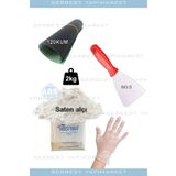 ABS Yardımcı Ürünler Topalakticaret- Saten Alçı 2 Kg Saten Alçı Spatula Eldiven TR 2 L