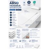 Abso Yıkanabilir Hasta Bezi Altı Pedi 85x90 cm Kanatlı Beyaz | Emici Koruyucu İnkontinans Yatak Pedi
