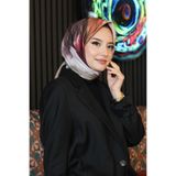 Abstrakt Desen Pembe Soft Pamuk Eşarp