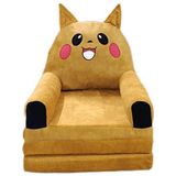 Abt Pikachu Figürlü Katlanabilir Çocuk Koltuğu Açılır Yataklı Minder Çocuk Oturma Koltuğu - Sarı