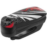 Abus Detecto 7000 RS1 Flame Red Alarmlı Disk Kilidi - Siyah - Kırmızı - Beyaz