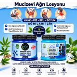 ABUŞİFA BİTKİSEL Kenevir Yağlı 18 Bitki Özlü Masaj Jeli 200 ml + Kafur Ağacı Glukozamin Kondroitin Msm Özlü 200 ml Masaj Kremi Set Abusifa Bitkisel Rahatlatıcı - Mavi