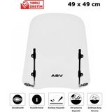 ABV Universal 49x49 cm Bağlantı Ekipmanlı Şeffaf Siperlik