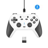 abxylute C5P Wireless Gaming Controller for PC/Switch/iOS/Android/PS3/PS4/Steam/MAC, 2.4 GHz Hall Effect Stick & Trigger - Remappable Back Buttons - Rubberized Grips Console Layout Gamepad Vibration