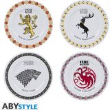 Aby Style Game Of Thrones 4 House Plate Set Tabak Seti Abytab008