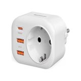 Ac-115 2500w 3.4a 2usb 1type-c 1soket Akım Korumalı Şarj Adaptörü Priz Çoğaltıcı 2 M