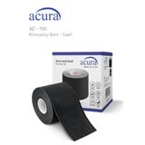 Ac-150 Yüz & Vücut Uyumlu Hipoalerjenik Kinesyo Tape Ağrı Bandı 5m X 5cm Siyah Renk 1 Beden