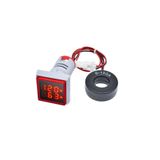 Ac 20-500v 100a Kare Dijital Voltmetre Ampermetre 220v Kırmızı Panel Montaj Led Gösterge Ekran Akım DVM.101.074