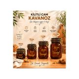 AC AMİSOS 4'lü Kilitli Kapaklı Cam Kavanoz Seti (500 ml + 750 ml + 1 Litre + 1,5 Litre) Hava Geçirmez Saklama Kavanozu