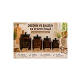 AC AMİSOS 4'LÜ SET METAL KAPAKLI CAM KAVANOZLAR & ÇOK AMAÇLI KAVANOZLAR 1,5 LT 2 LT 3 LT VE 4 LT