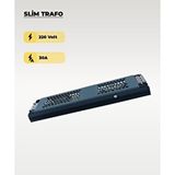 AC AYDINLATMA 12v 30a Ultra Slim Led Trafo Gri
