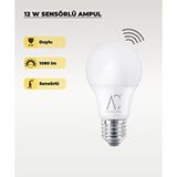 AC AYDINLATMA 12w Sensörlü Led Ampul 6500k Beyaz Işık – Hareket Algılayan Akıllı Ampul