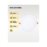 AC AYDINLATMA 15W Sıva Altı Yuvarlak Slim Led 3200K Sarı Işık 2 Adet