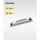 AC AYDINLATMA 24v 6.25a - 150w Ultra Slim Trafo Gri