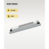 AC AYDINLATMA 24v 8.3a - 200w Ultra Slim Trafo Gri