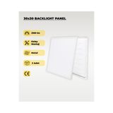 AC AYDINLATMA 24W 30X30 Backlight Led Panel Armatür 4000K (Gün Işığı) 2 Adet