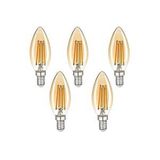 AC AYDINLATMA 4w Rustik Ampul 2700k (amber Işık) E14 Duy - 5 Adet