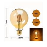 AC AYDINLATMA 6W Rustik Ampul 2700K (Amber Işık) G125