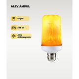 AC Aydınlatma 7W Alev Efektli Dekoratif LED Ampul - E27 Duy - Amber