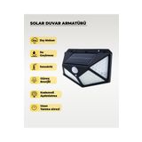 AC AYDINLATMA Led Solar Duvar Armatürü Beyaz Işık