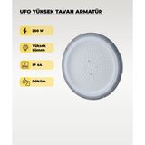 AC AYDINLATMA Yüksek Tavan Ufo Armatür 200W - 6500K Beyaz Işık