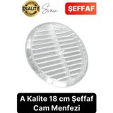 Aç Kapa Yalıtımlı Havalandırma Ayarlı 18Cm Şeffaf Kapak Cam Menfezi Doğalgaz Boşluk Aparatı Başlık