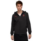 AC Milan FtblEssentials Full-Zip Hooded Erkek Siyah Futbol Eşofman Üstü 78283204