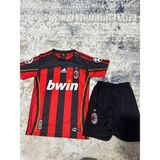Ac Milan Retro Çocuk Futbol Forması - 5 - 6 Yaş - Renkli