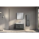 ACA Tasarım Parma 80CM Banyo Dolabı Takımı Boy Dolapsız - Antrasit