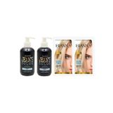 Acacia Jean's Color Mor Violet Saç Boyası 250 ml + Mavi 250 ml+ Bianna Açıcı 2 Paket