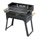 Açan P2 Ayaklı Emaye Mangal 35 cm Uzun Ayaklı 2,5 kg Kolay Taşınabilir Kahverengi
