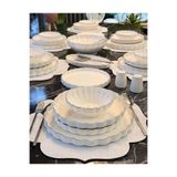 ACAR 29 Parça 6 Kişilik Passion Silver Porselen Yemek Takımı