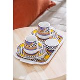 Acar 7170 Trianna 2 Li Sunumlu Kahve Fincan Takımı - Renkli - 100 ml