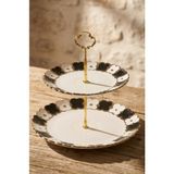 Acar 9327 Cleef 2 Katlı Kurabiyelik - 26 cm - 1 lt - Siyah - Beyaz