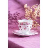 Acar Acar Angelica 6'lı Kahve Fincan Takımı MXG-07165 - Pembe - 90 ml