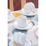 Acar Ailani 6 Kişilik Kahve Fincan Takımı - 90 ml - Beyaz