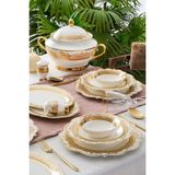 Acar Alesia 60 Parça 12 Kişilik Gold Porselen Yemek Takımı