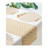 Acar Amerikan Servisi 7 Parça - 10 x 30 cm - Beyaz - Gold
