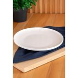Acar Aria Porselen Yuvarlak Pasta Tabak 20 cm Bulaşık Makinesinde Yıkanabilir Şık Beyaz Tasarım